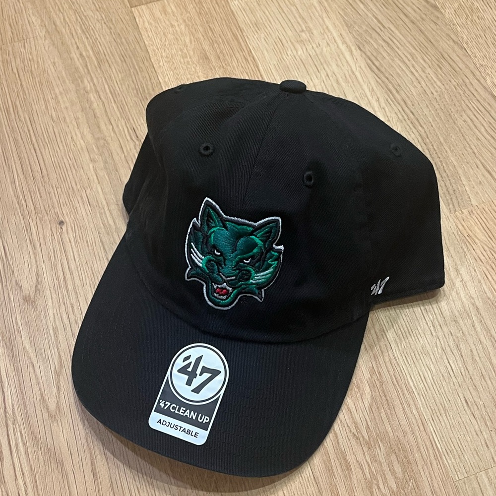 Black 47 Binghamton Bearcats Adjustable Cap with Green Logo
